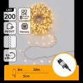Aigostar - LED buiten kerstverlichting 200xLED/8 functies 13m IP44 warm wit