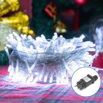 Aigostar - LED buiten kerstverlichting 200xLED/8 functies 23m IP44 koud wit