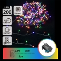 Aigostar -LED Buiten kerstverlichting 200xLED/8 functies 3xAA 10,3m IP44 meerkleurig