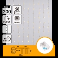Aigostar - LED buiten kerstverlichting 200xLED/8 functies 3xAA 5x2m IP44 warm wit