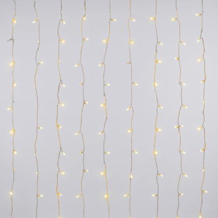 Aigostar - LED buiten kerstverlichting 200xLED/8 functies 3xAA 5x2m IP44 warm wit