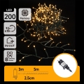 Aigostar - LED buiten kerstverlichting 200xLED/8 functies 8m IP44 warm wit