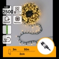 Aigostar - LED buiten kerstverlichting 2500xLED/8 functies 53m IP44 warm wit