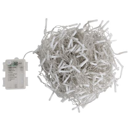 Aigostar - LED kerstverlichting voor buiten 300xLED/8 functies 3xAA 18x0,6 m IP44 warm wit