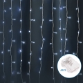 Aigostar - LED buiten kerstverlichting 300xLED/8 functies 3xAA 6x2m IP44 koud wit