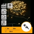 Aigostar - LED buiten kerstverlichting 500×LED/8 functies 50 m IP44 warm wit