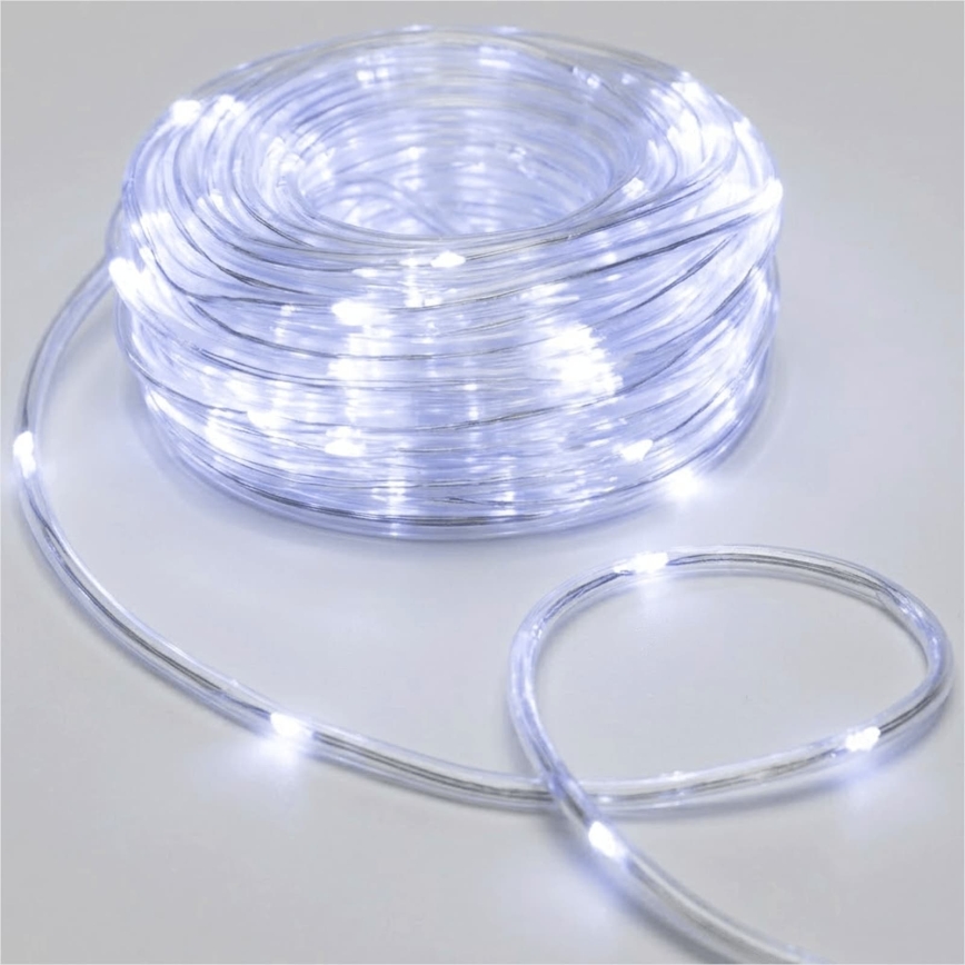 Aigostar - LED Buiten kerstverlichting 50xLED/8 functies 3xAA 5,3m IP44 koud wit