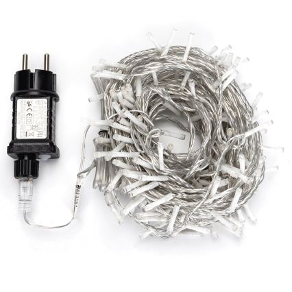 Aigostar - LED buiten kerstverlichting 600xLED/8 functies 33m IP44 koud wit
