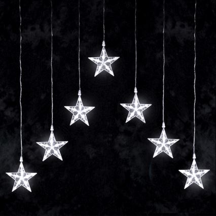 Aigostar - LED buiten kerstverlichting 70xLED 1,2x1m IP44 koud wit sterren