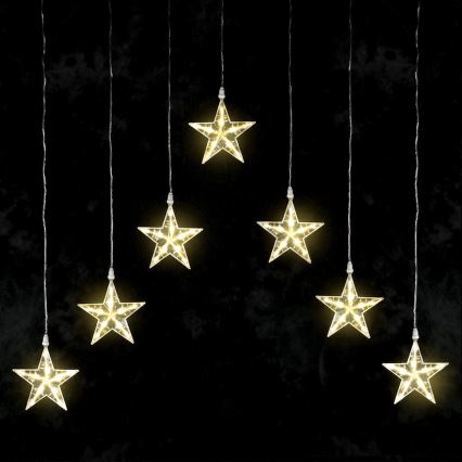 Aigostar - LED buiten kerstverlichting 70xLED/230V 1,2x1m IP44 warm wit, sterren