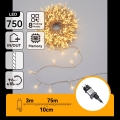 Aigostar - LED buiten kerstverlichting 750xLED/8 functies 78m IP44 warm wit