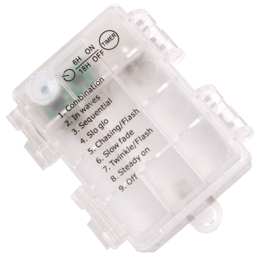 Aigostar -LED Buiten  snoer 100xLED/8 functies 3xAA 10,3m IP44 warm wit