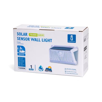 Aigostar - LED Buiten zonne-licht met sensor LED/2,4W/5V 1200 mAh IP65