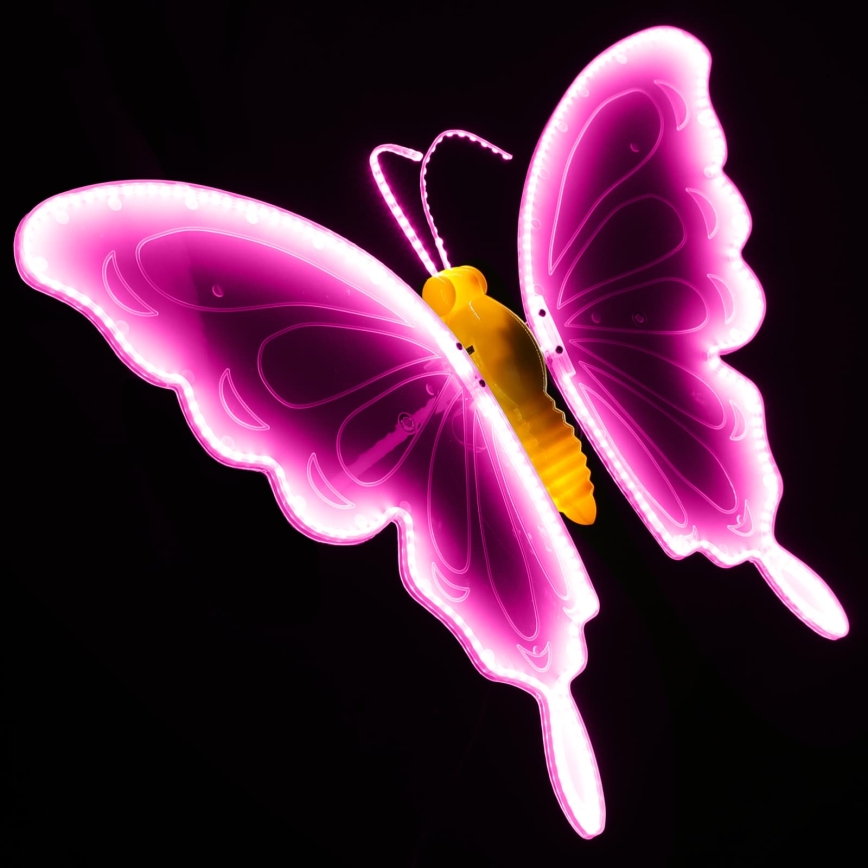 Aigostar - LED buitendecoratie 372xLED 60 cm IP44 vlinder/roze