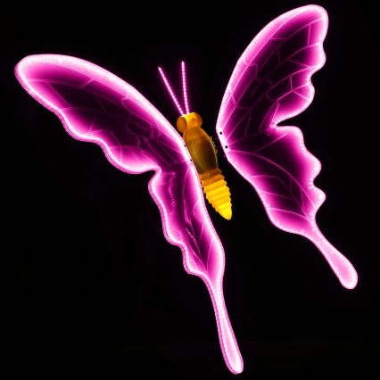 Aigostar - LED buitendecoratie 558xLED 90 cm IP44 vlinder/roze