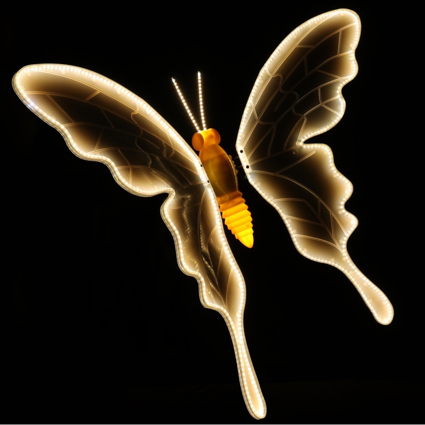 Aigostar - LED Buitendecoratie 558xLED 90 cm IP44 vlinder/warm wit
