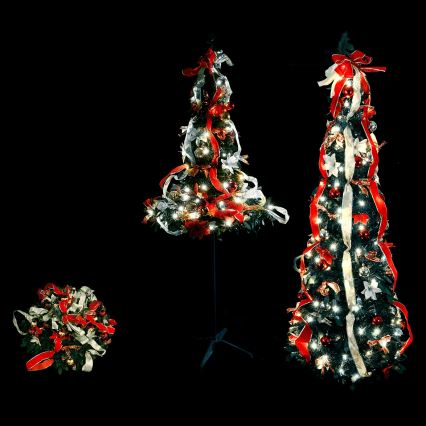 Aigostar - LED buitenkerstboom 150xLED 1,8m IP44 rood koelwit