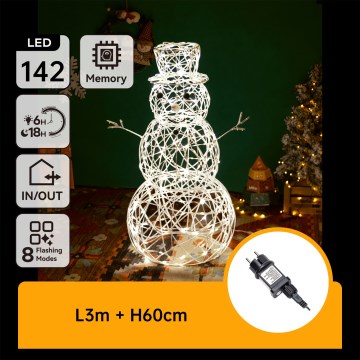 Aigostar - LED buitenkerstdecoratie LED/3,6W/31/230V 2700K 60 cm IP44 sneeuwman