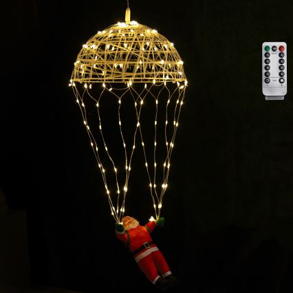 Aigostar - LED-buitenkerstdecoratie LED/3xAA IP44 kerstman
