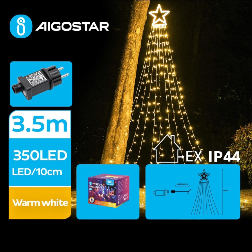 Aigostar - LED Buitenkerstdecoratie LED/6W/230V 3,5m IP44 warm wit