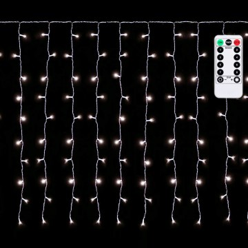 Aigostar - LED buitenkerstsnoer 150xLED/6W/230V/8 functies 1,5x1m IP44 koud wit + afstandsbediening