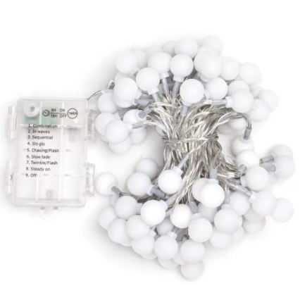 Aigostar - LED lichtsnoer voor buiten 100xLED/3xAA/8 functies 10,3 m IP44 multicolor