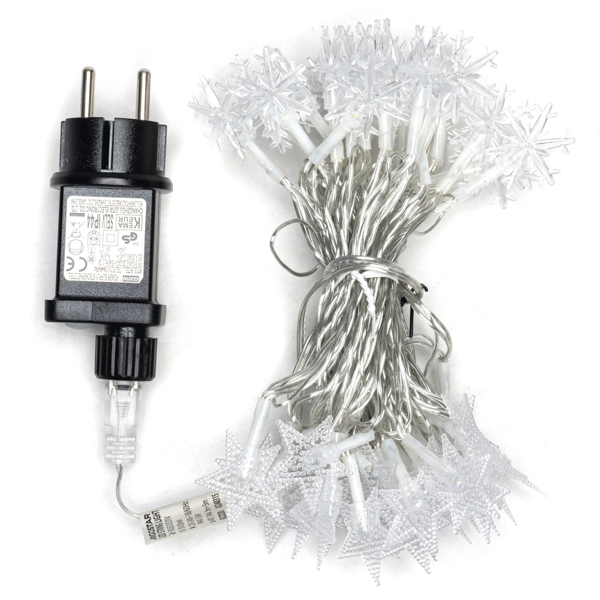 Aigostar - LED buitenlichtsnoer 50x LED / 8 functies / 8 m / IP44 / warm wit