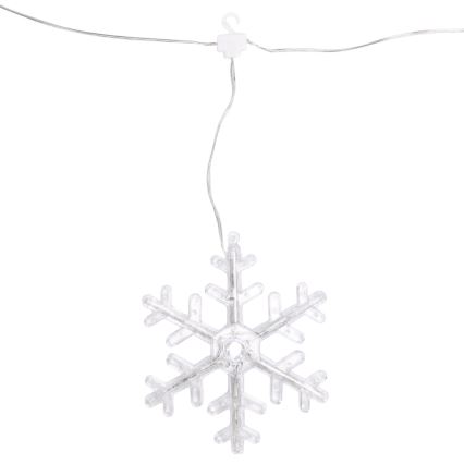 Aigostar - LED-lichtsnoer voor buiten 84xLED/8 functies 1,2x1m IP44 warm wit sneeuwvlokken