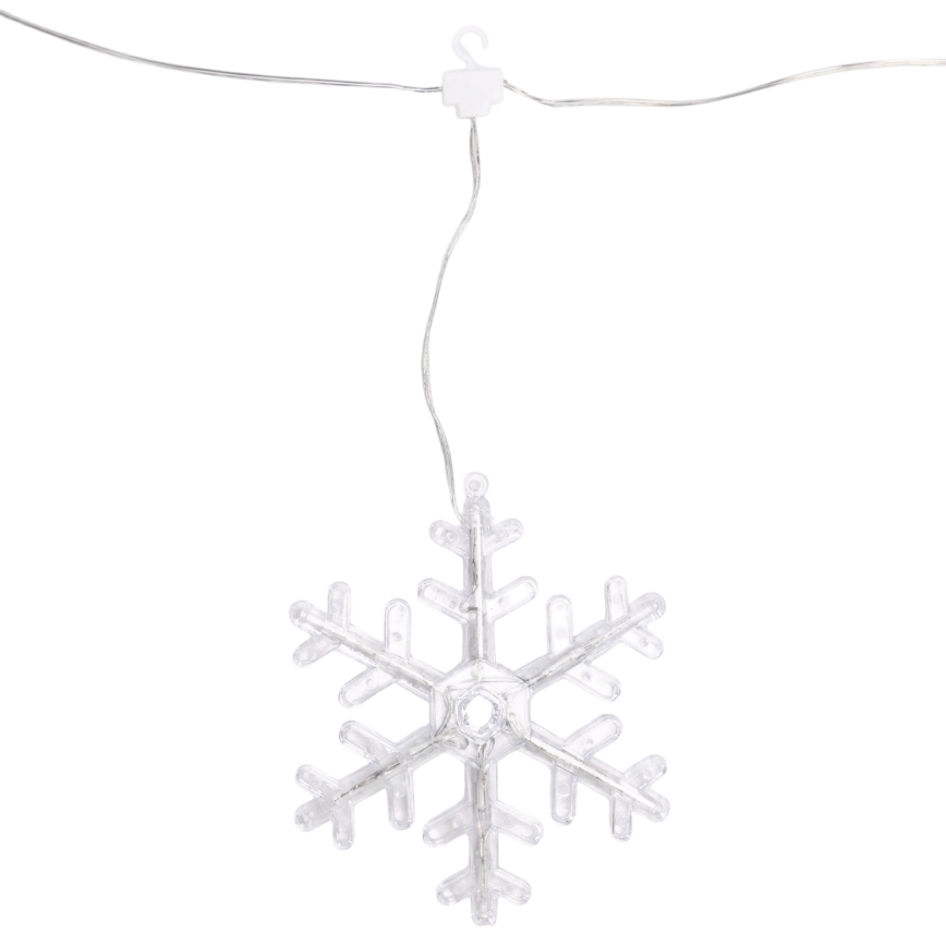 Aigostar - LED-lichtsnoer voor buiten 84xLED/8 functies 1,2x1m IP44 warm wit sneeuwvlokken