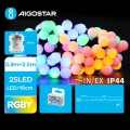 Aigostar - LED buitensnoer 25xLED/3xAA/8 functies 2,8 m IP44 meerkleurig