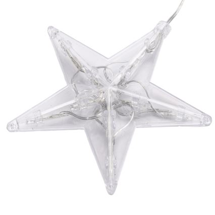 Aigostar - LED-lichtsnoer voor buiten, 70 LEDs, 1,2 x 1 m, IP44, koelwit, met stervormige lampjes