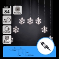 Aigostar - LED buitensnoer 84xLED/8 functies 1,2x1m IP44 koud wit sneeuwvlokken
