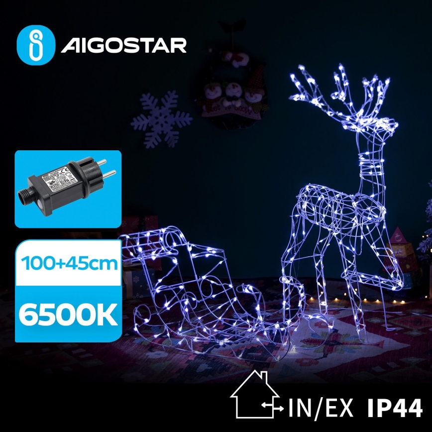 Aigostar - LED Buitenverlichting LED/3,6W/31/230V 6500K 90/45cm IP44 rendier met slee