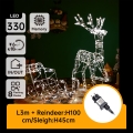 Aigostar - LED buitenversiering LED/3,6W/31/230V 2700K 90/45cm IP44 rendier met slee