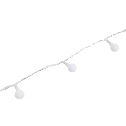 Aigostar - LED-lichtsnoer voor buiten, 50 LED, 8 functies, 5 m, IP44, koud wit