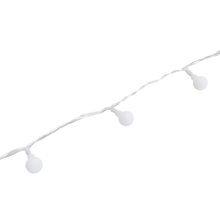 Aigostar - LED-lichtsnoer voor buiten, 50 LED, 8 functies, 5 m, IP44, koud wit