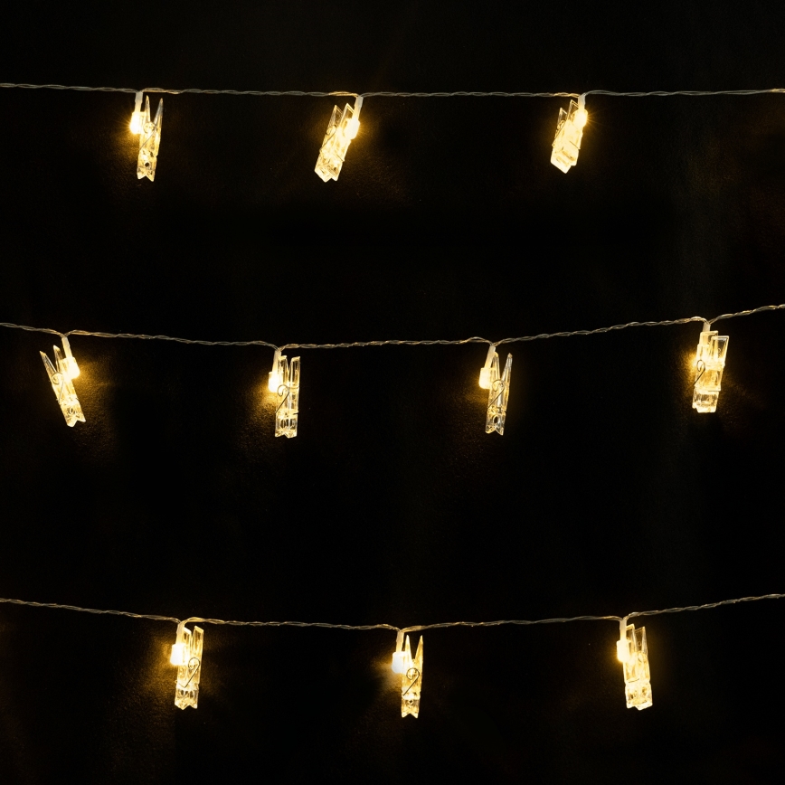 Aigostar - LED decoratiesnoer 20xLED/5W/USB 6 m warm wit