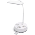 Aigostar - LED Dimbaar Bureau Lamp met Power Outlets en USB LED/4,6W/230V 3000/4000/6500K wit