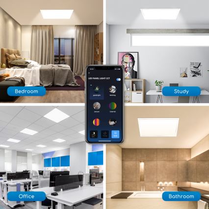 Aigostar - LED dimbaar inbouwpaneel 32W/230V Wi-Fi 60x60 cm