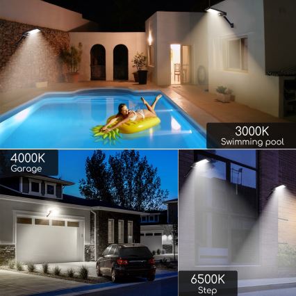 Aigostar - LED Dimbaar zonne- lamp met sensor LED/2,3W/5,5V IP65 1800 mAh + afstandsbediening
