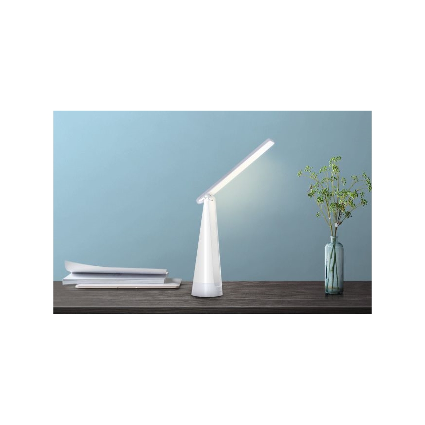 Aigostar - LED Dimbare oplaadbare tafellamp LED/7W/5V 4000K 4400 mAh wit