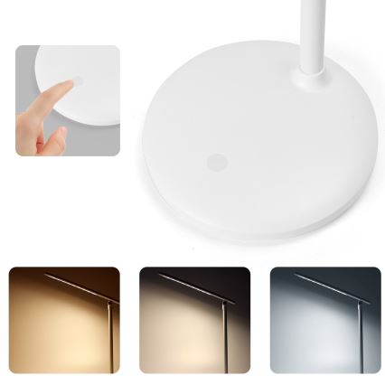 Aigostar - LED Dimbare oplaadbare touch tafellamp LED/3W/5V 1200mAh 3000/4000/6500K