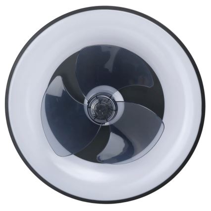Aigostar - LED Dimbare plafondlamp met ventilator MESH LED/40W/230V 2700-6500K zwart + afstandsbediening