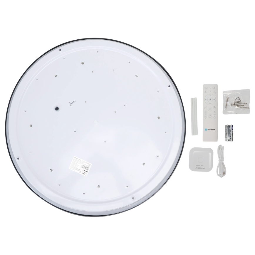 Aigostar - LED Dimbare plafondlamp met ventilator MESH LED/40W/230V 2700-6500K zwart + afstandsbediening