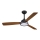 Aigostar - LED dimbare plafondventilator LED/20W/230V 2700-6500K 132cm bruin + afstandsbediening