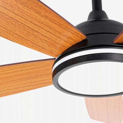 Aigostar - LED dimbare plafondventilator LED/20W/230V 2700-6500K 132cm beige + afstandsbediening