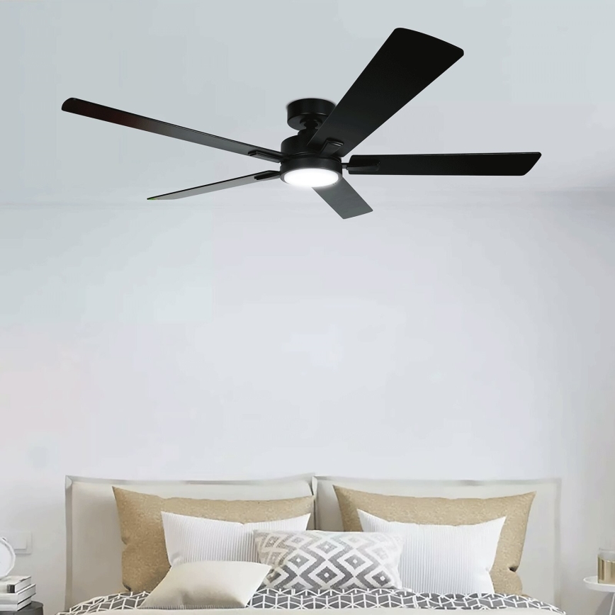 Aigostar - LED dimbare plafondventilator LED/20W/230V 2700-6500K 132cm bruin + afstandsbediening