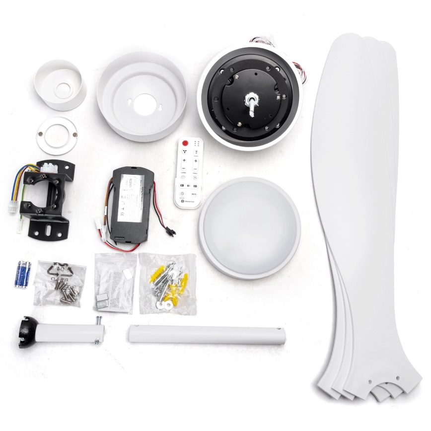 Aigostar - LED dimbare plafondventilator LED/20W/230V 2700-6500K 132cm wit + afstandsbediening