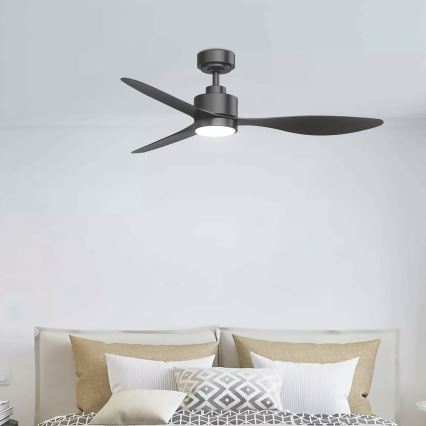 Aigostar - LED dimbare plafondventilator LED/20W/230V 2700-6500K 132cm zwart + afstandsbediening
