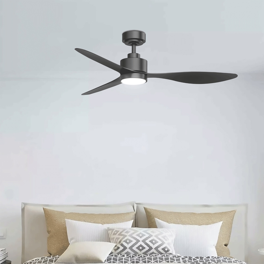 Aigostar - LED dimbare plafondventilator LED/20W/230V 2700-6500K 132cm zwart + afstandsbediening